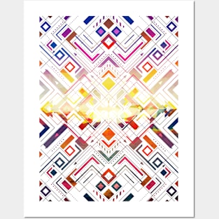 Magic Carpet Ride with Modern Abstract Pattern, gift for parent and girlfriend Posters and Art